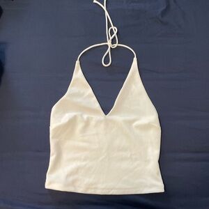 White Halter Top